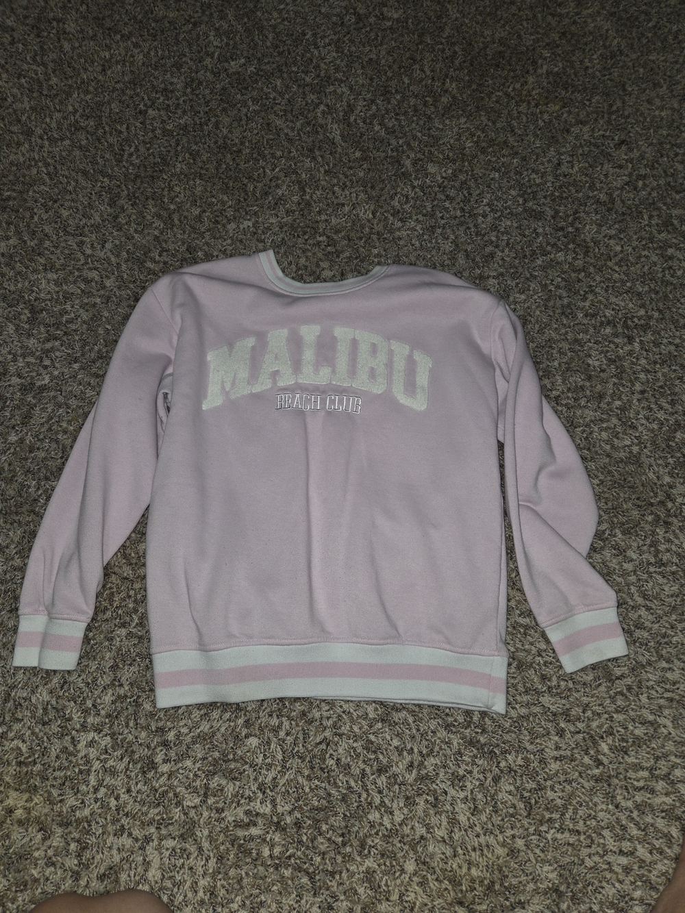 Chemistry Light Pink Crewneck Sweatshirt with White Lettering